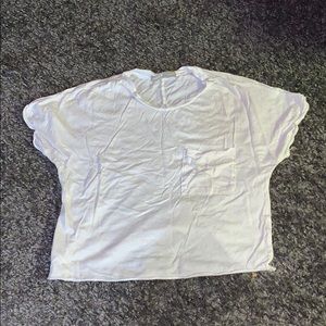 Plain white crop top baggy